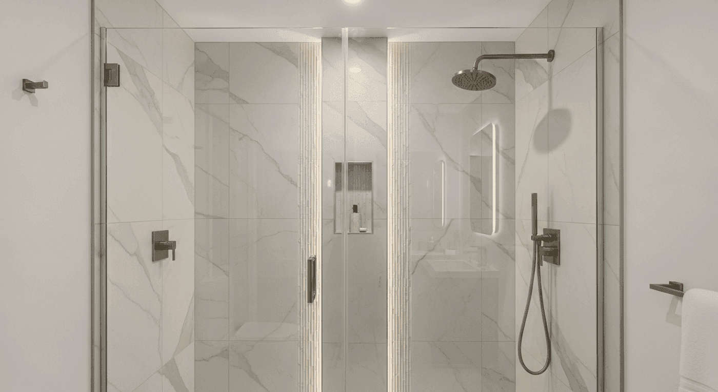 Marble-look porcelain